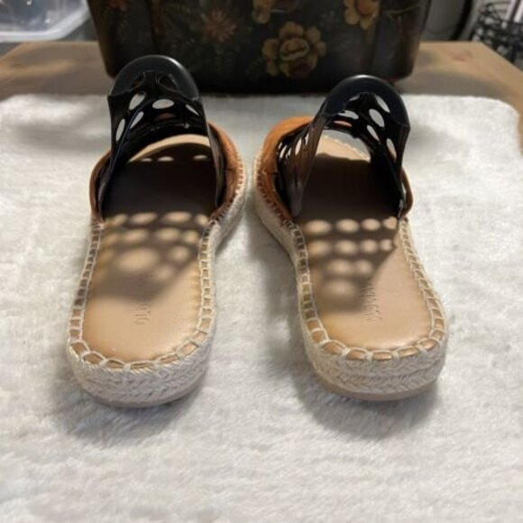 OLD NAVY Womens Slide Espadrille Tan Faux Suede Slip On Sandals Size 8 - Picture 4 of 11